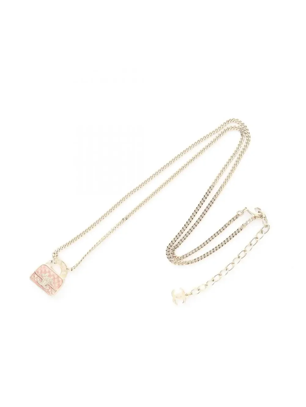 Chanel Cc Logo Pendant Necklace Metal #234239C15B